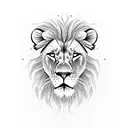 fierce lion tattoo design idea
