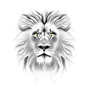 fierce lion tattoo design idea