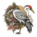Japanese crane bird tattoo design idea