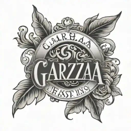 Garza last name tattoo tattoo design idea