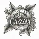 Garza last name tattoo tattoo design idea