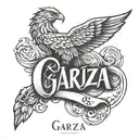 Garza last name tattoo tattoo design idea
