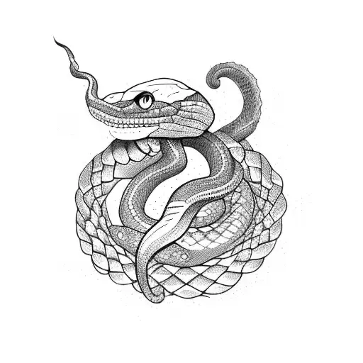 SNAKE surfing tattoo design idea
