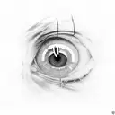 eren Yeager eyes in a rectangular box tattoo design idea
