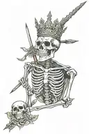 skeleton king tattoo design idea