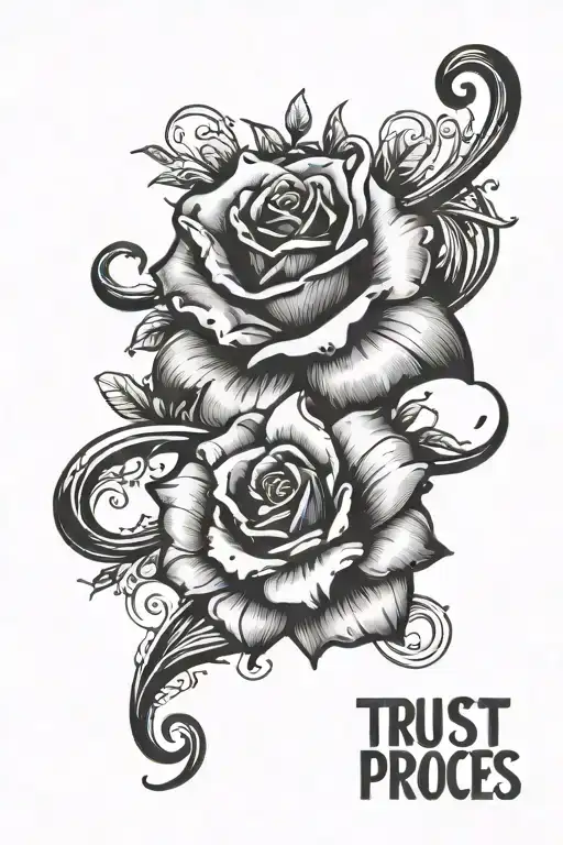 trust your process written tattoo design idea
