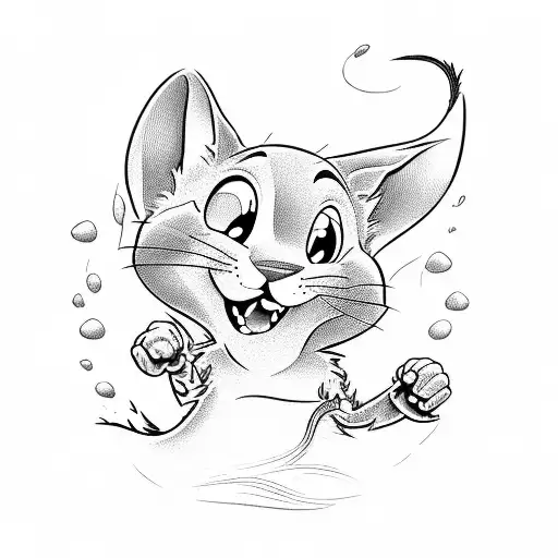 tom and jerry tattoo design idea