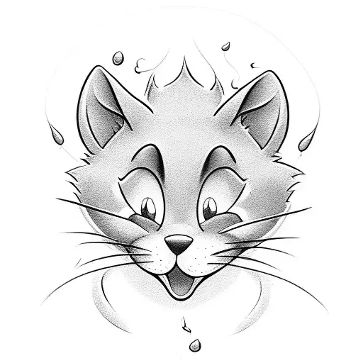 tom and jerry tattoo design idea