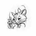 tom and jerry tattoo design idea