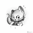 tom and jerry tattoo design idea