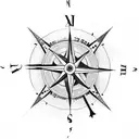 compass, clock, life. tattoo design idea