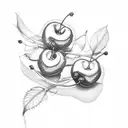 2 cherries tattoo design idea