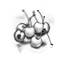 2 cherries tattoo design idea