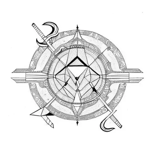 sagittarius and taurus tattoo design idea