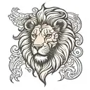 lion head psalms 91 forearm tattoo tattoo design idea