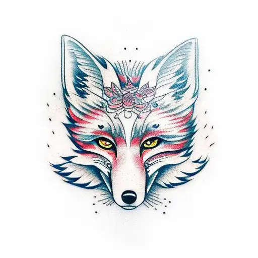 Spirit Fox  tattoo design idea
