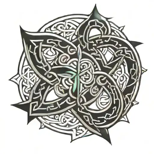 Welsh celtic knot tattoo design idea