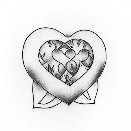 A minimalist tattoo of three hearts, each representing one of your kids, arranged in a vertical line tattoo design idea