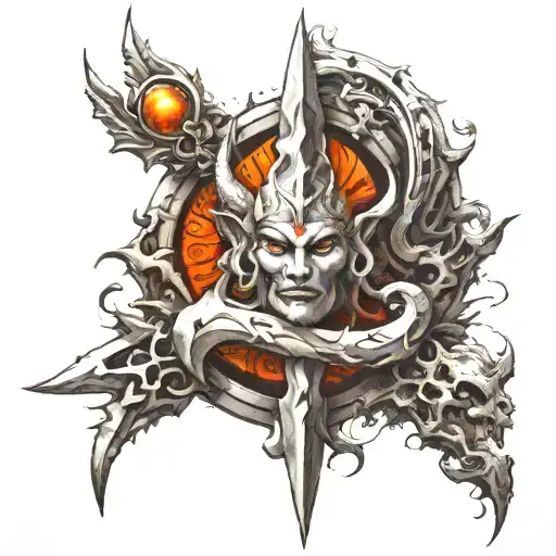 mahakal trident tattoo design idea