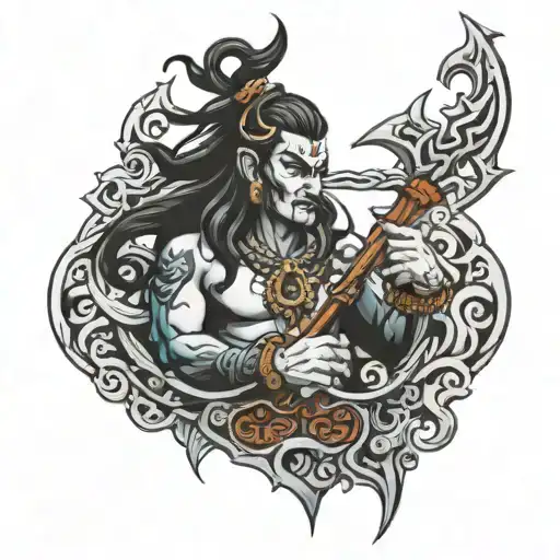 mahakal trident tattoo design idea