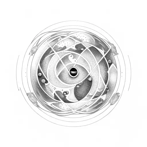 solar system  tattoo design idea