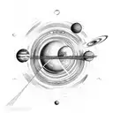 solar system  tattoo design idea