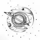 solar system  tattoo design idea