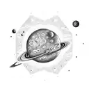 solar system  tattoo design idea