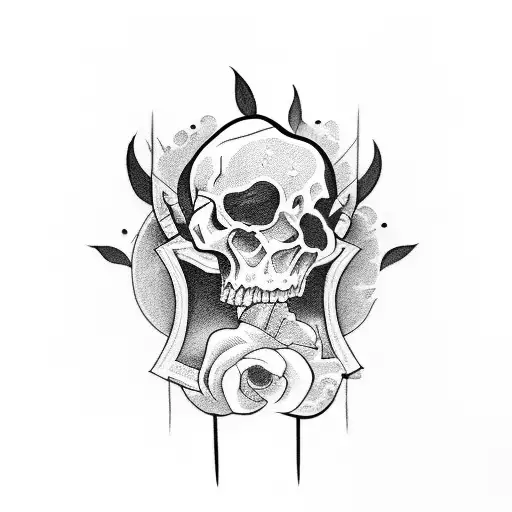 if you die i wanna die with you over a coffin tattoo design idea