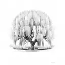 willow tree tattoo design idea