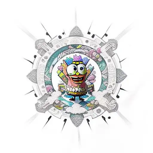 spongebob tattoo design idea