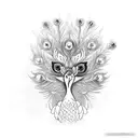 Peacock tattoo design idea