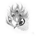 Peacock tattoo design idea