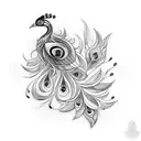 Peacock tattoo design idea