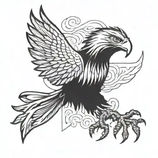 romania eagle tattoo design idea