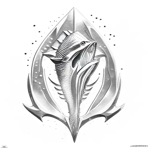 loutre en tenue de Aquaman plongeant avec son trident tattoo design idea