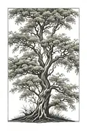 willow tree branches tattoo design idea