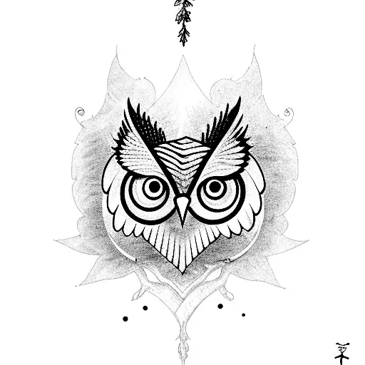 An old book with a majestic owl emerging from its pages tattoo design idea