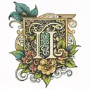 kids initials L H E C C tattoo design idea