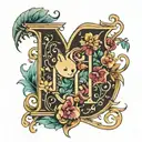 kids initials L H E C C tattoo design idea