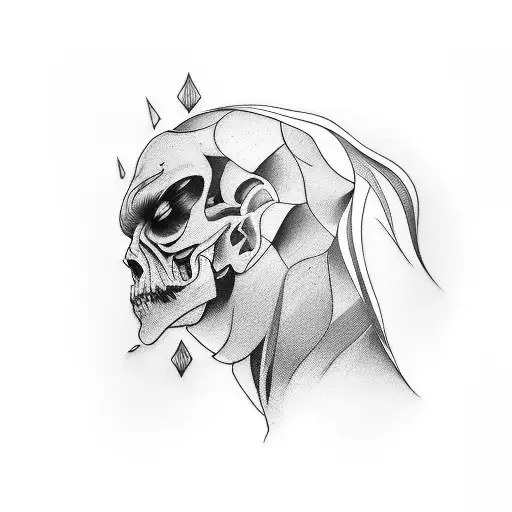 side of head tattoo saying clean conscious tattoo design idea