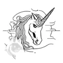 mythical powerful unicorn tattoo design idea