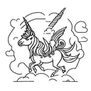 mythical powerful unicorn tattoo design idea