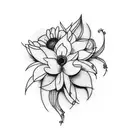 Design a tattoo featuring a flowers surrounded by capybara to showcase your love for animals and Brazil tattoo design idea