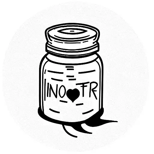 peanut butter jar tattoo design idea