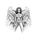 Fallen Angel tattoo design idea