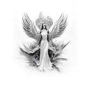 Fallen Angel tattoo design idea