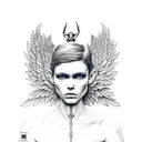 Fallen Angel tattoo design idea