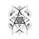 moksha symbol tattoo with pentagram designs tattoo design idea