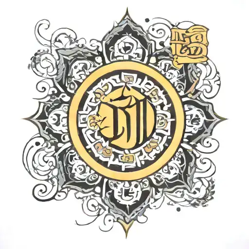 jainism inspired calligraphy   tattoo design idea